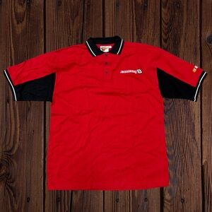 Vintage Dale Earnhardt Jr Bud Racing NASCAR Polo Red Black XL Winner’s Circle